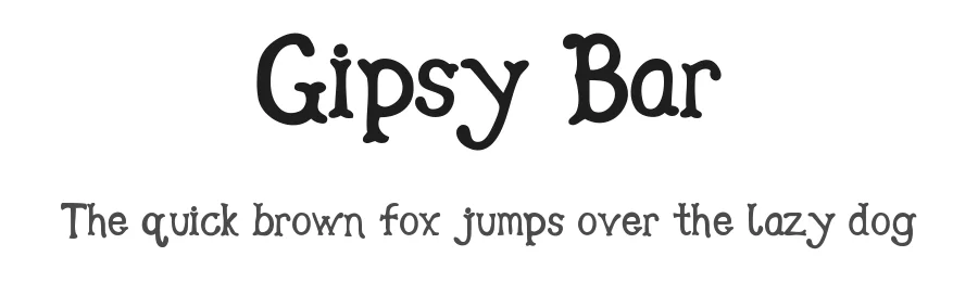 Gipsy Bar by Woodcutter — Decorative Font
