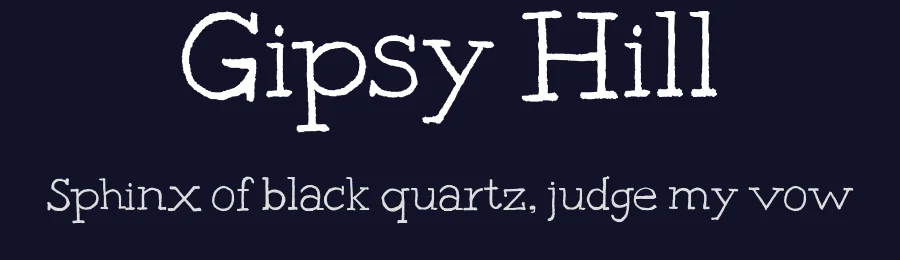 Gipsy Hill by Luke Ferrand — Decorative Font — thumbnail 2