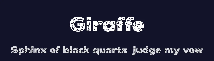 Giraffe by Toko Laris Djaja — Decorative Font — thumbnail 2