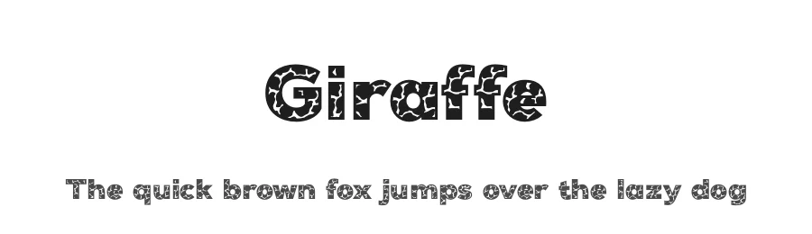Giraffe by Toko Laris Djaja — Decorative Font