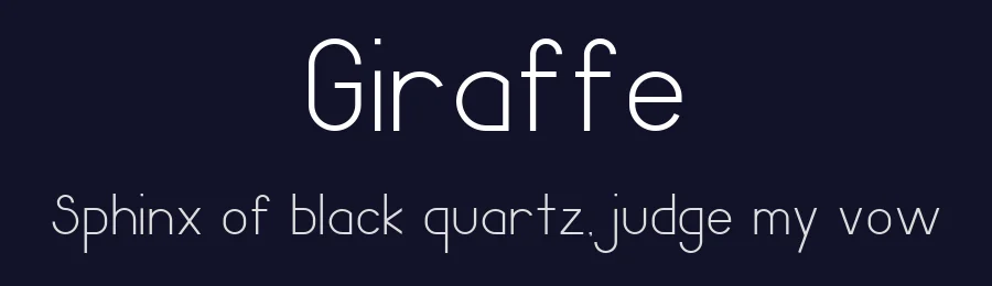 Giraffe by Lincoln Jones — Sans Serif Font — thumbnail 2