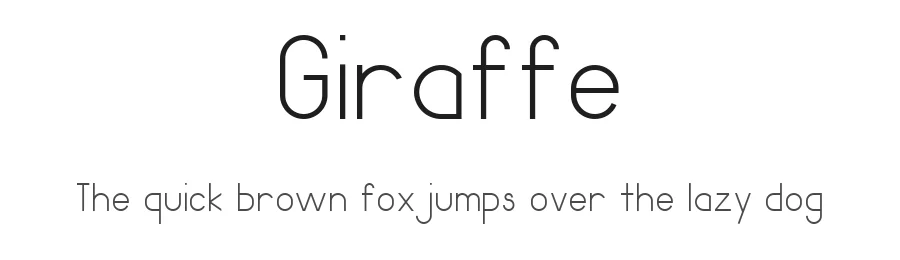Giraffe by Lincoln Jones — Sans Serif Font