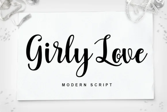 Girly Love Font by LetterFreshStudio β Script Handwritten Font