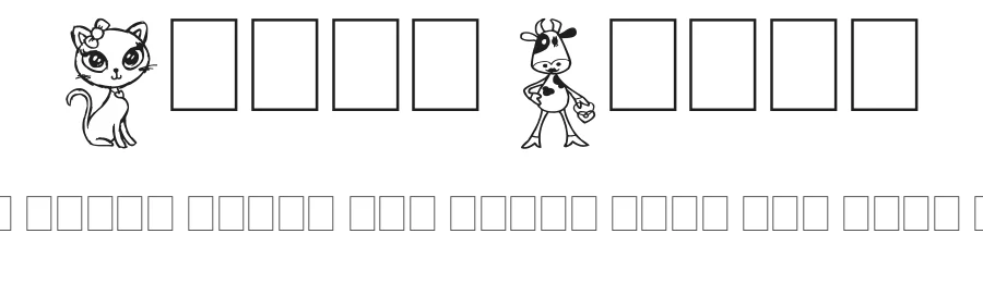 Girly Toons by imagex — Dingbats Font
