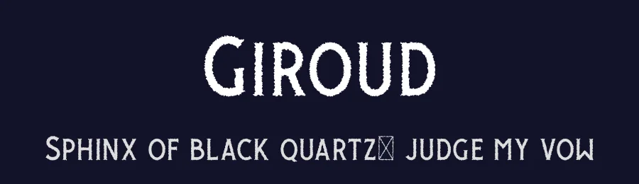 Giroud by Craft Supply Co. — Decorative Font — thumbnail 2