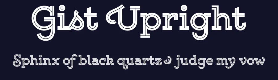 Gist Upright by Yellow Design Studio — Decorative Font — thumbnail 2