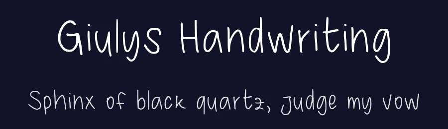 Giulys Handwriting by Giuly — Script Handwritten Font — thumbnail 2