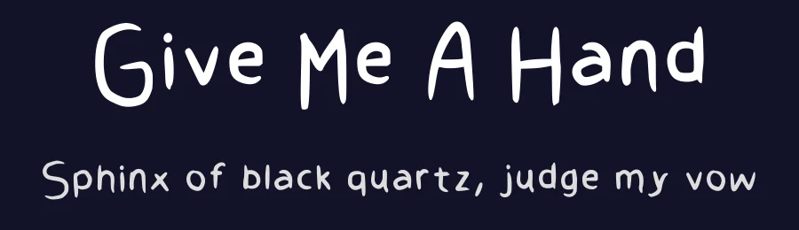 Give Me A Hand by Overtink — Script Handwritten Font — thumbnail 2