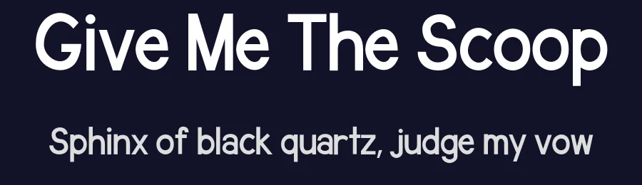 Give Me The Scoop by Rosanna Ma — Sans Serif Font — thumbnail 2