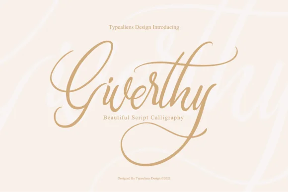 Giverthy Font by typealiens — Script Handwritten Font