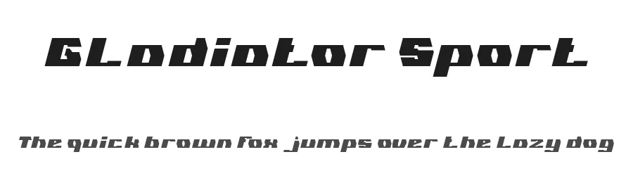 Gladiator Sport by weknow — Display Font
