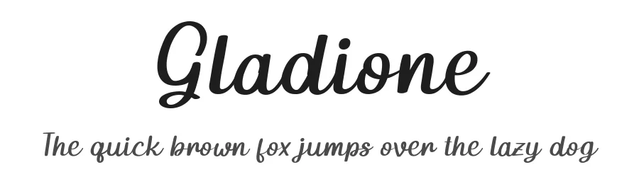 Gladione by Letter Jos β Script Handwritten Font