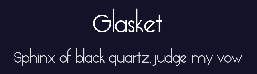 Glasket by Remedy667 — Sans Serif Font — thumbnail 2