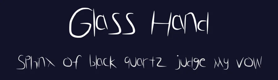 Glass Hand by Aaron Glass — Script Handwritten Font — thumbnail 2