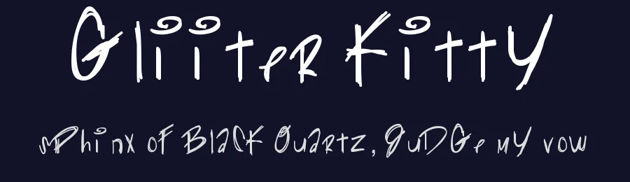 Gliiter Kitty by Des Gomez — Script Handwritten Font — thumbnail 2