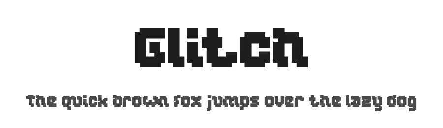 Glitch by weknow — Display Font