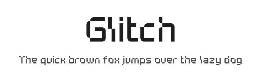 Glitch by brandbe — Display Font