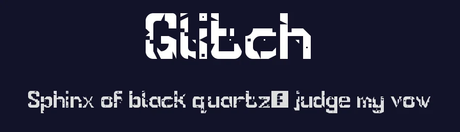 Glitch by James Stone — Display Font — thumbnail 2