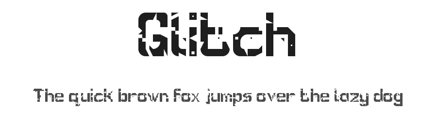 Glitch by James Stone β Display Font