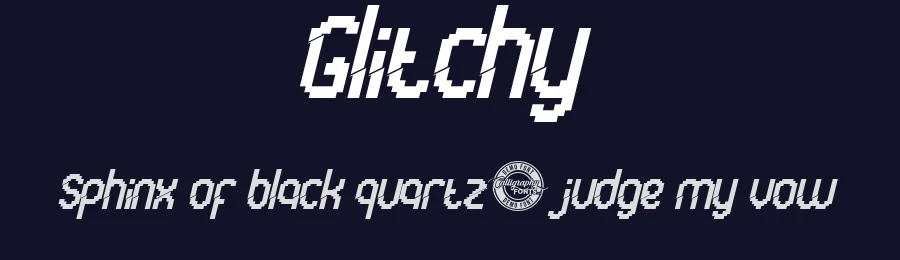 Glitchy by Calligraphy Fonts — Decorative Font — thumbnail 2