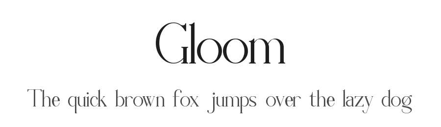 Gloom by Slide Shoot Type — Serif Font