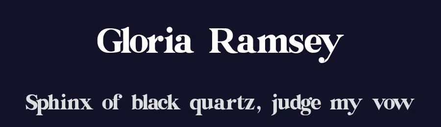 Gloria Ramsey by Faldy Kudo — Serif Font — thumbnail 2