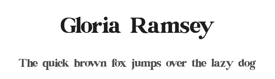 Gloria Ramsey by Faldy Kudo — Serif Font