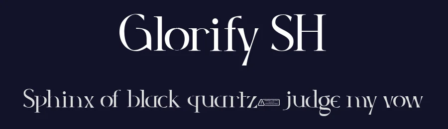 Glorify SH by Sohel Studio — Serif Font — thumbnail 2