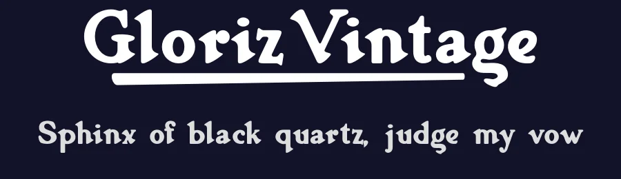 Gloriz Vintage by Måns Grebäck — Decorative Font — thumbnail 2