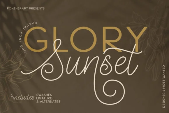 Glory Sunset Font by fontherapy — Script Handwritten Font