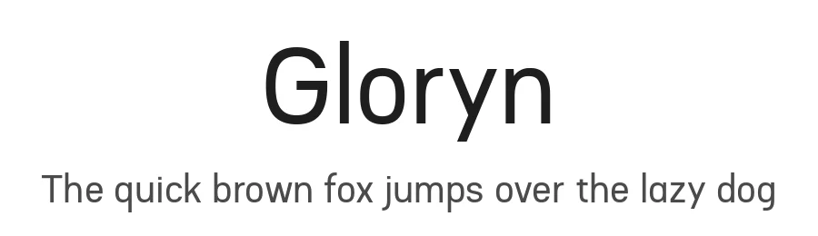 Gloryn by nc — Sans Serif Font