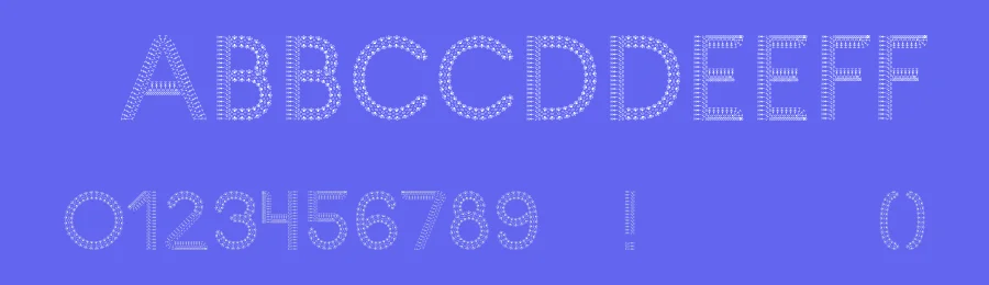 Glyph Stitch by Miranda Lee — Decorative Font — thumbnail 3