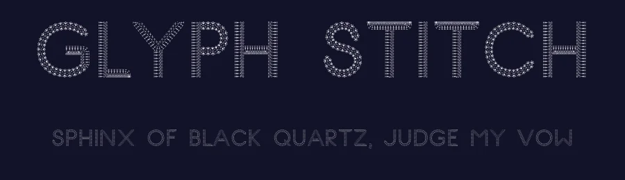 Glyph Stitch by Miranda Lee — Decorative Font — thumbnail 2