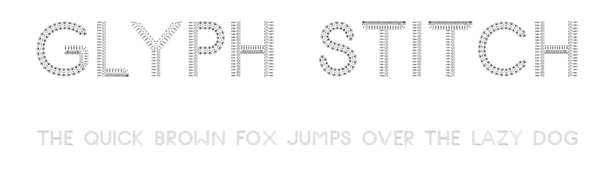 Glyph Stitch by Miranda Lee — Decorative Font