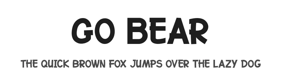 Go Bear by Polah Type — Decorative Font