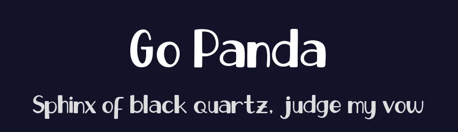 Go Panda by Polah Type — Decorative Font — thumbnail 2