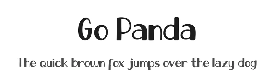 Go Panda by Polah Type — Decorative Font
