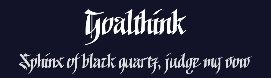 Goalthink by YTY Digital TypeFoundry — Blackletter Font — thumbnail 2