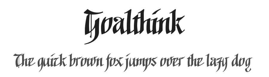 Goalthink by YTY Digital TypeFoundry — Blackletter Font