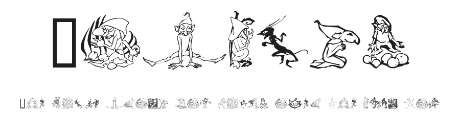 Goblins by The Scriptorium — Dingbats Font