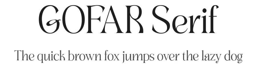 Gofar Serif by Ef Studio β Serif Font
