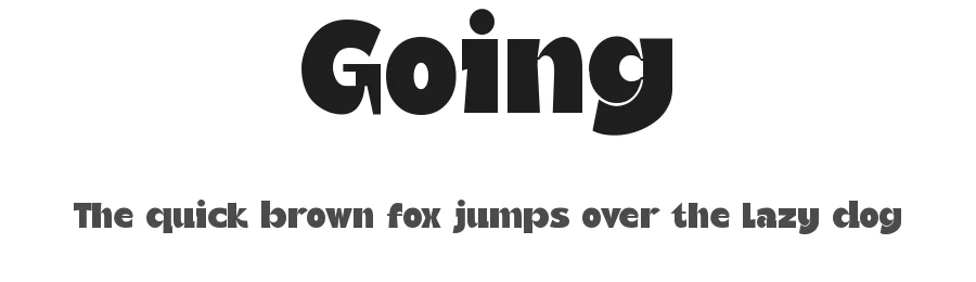 Going by Graphicxell — Sans Serif Font