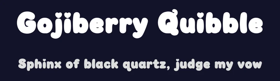 Gojiberry Quibble by Letterhanna Type Foundry — Decorative Font — thumbnail 2