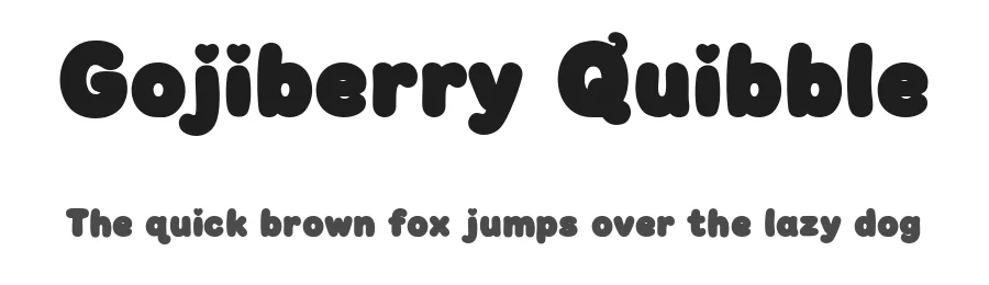 Gojiberry Quibble by Letterhanna Type Foundry — Decorative Font