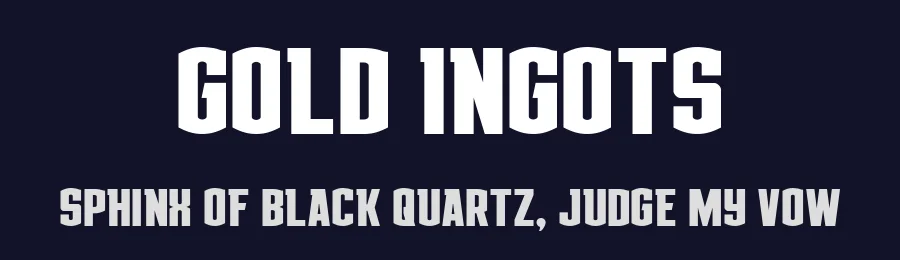 Gold Ingots by Iconian Fonts — Decorative Font — thumbnail 2