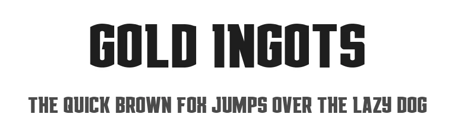 Gold Ingots by Iconian Fonts — Decorative Font