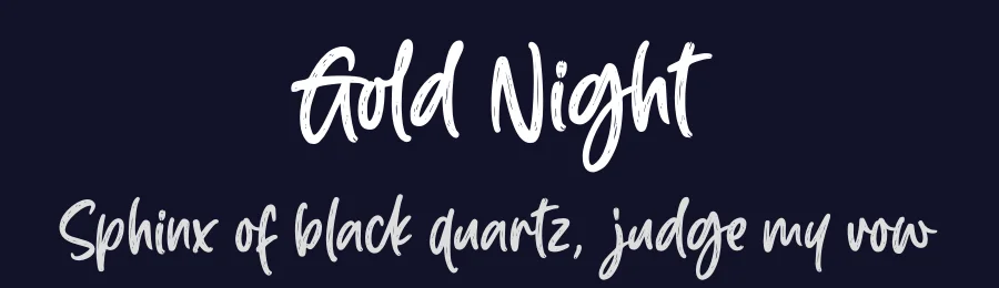 Gold Night by Subectype & Orenari — Script Handwritten Font — thumbnail 2