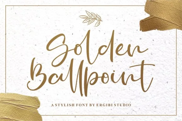Golden Ballpoint Font by ergibi studio — Script Handwritten Font