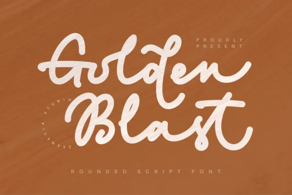 Golden Blast Font by zeenesia — Script Handwritten Font