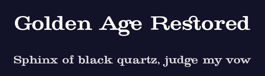 Golden Age Restored by Levi Szekeres — Serif Font — thumbnail 2